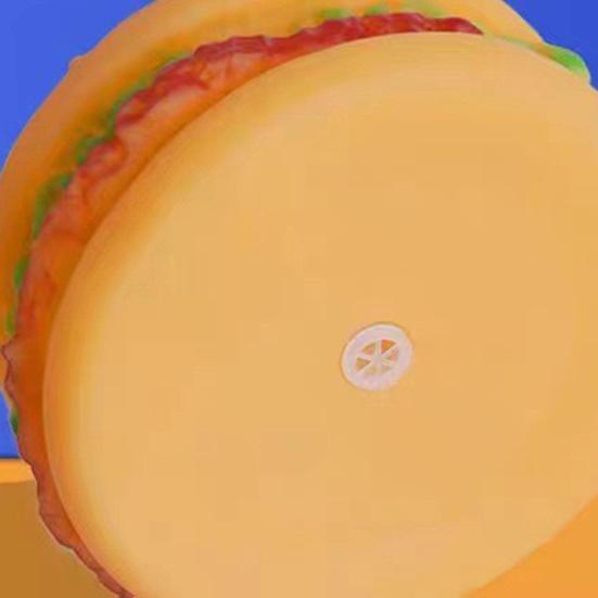 2 PEZZI Giocattolo Squeaky per Cani a Forma di Hamburger Vinile Non Tossico Giocattolo da Masticare e Giocare per Animali Domestici per la Pulizia dei Denti e il Gioco Attivo