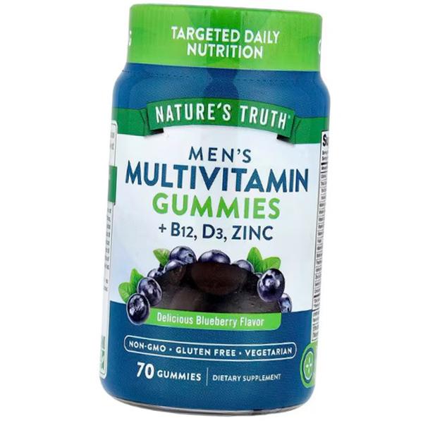 

Vitamins for men, Men s Multivitamin Gummies, Nature s Truth 70 tablets Blueberry (36509054) 70tab Blueberry