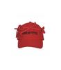 BMUETTE Ribbon Detail Logo Embroidered Ball Cap Red