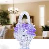 Small Flower Basket Crystal Ornament Beautiful Car Ornaments  TV Shelf