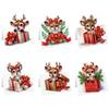 6Pcs Christmas Birthday DIY Diamond Painting Greeting Card Kit with Envelopes Diamond Art Cards for Christmas Birthday Holiday