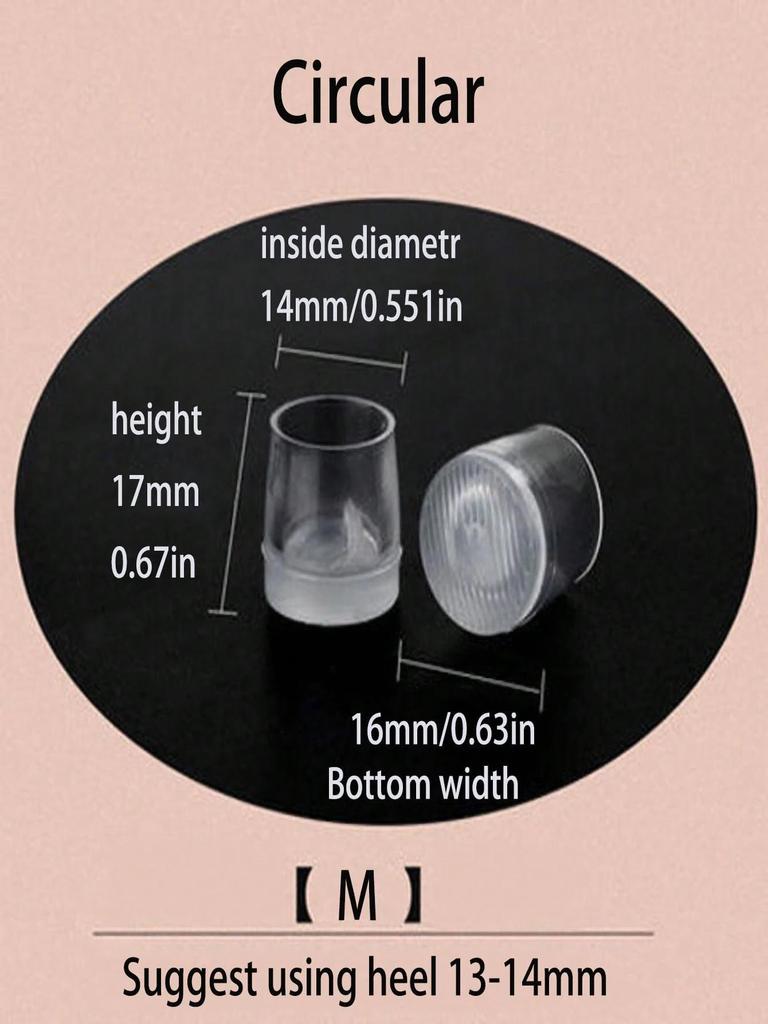 1 Pair High Heel Protectors, Replacement Stiletto Tip Covers, Quiet Anti-Noise Strips, Wear-Resistant Heel Repair Pad, Sole Protector