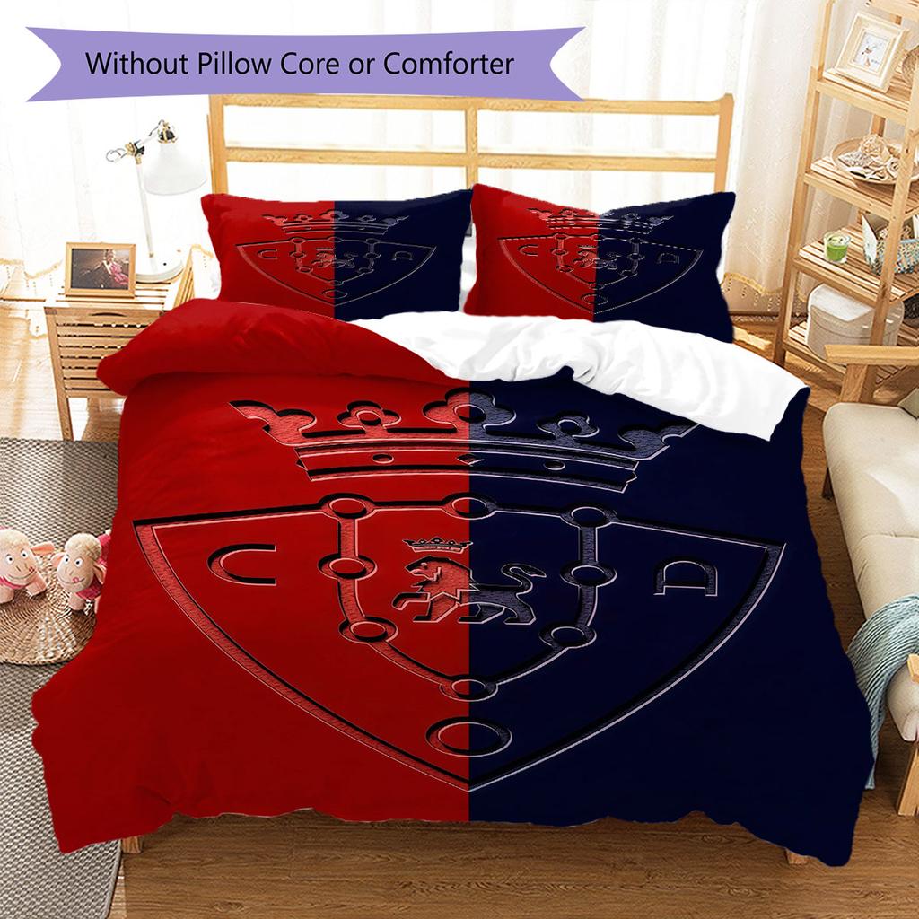 Osasuna Legend Bedding Quilt Set Quilt Cover Pillowcase Home Decoration Birthday Gift (1 * Duvet Cover + 2 * Pillowcase, Without Core)
