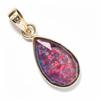 CERTIFIED 15 Ct Natural Monarch Opal 925 Sterling Silver Pear Cut Gems Pendant
