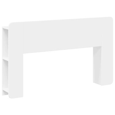 Headboard Cabinet White 135 X 18.5 X 80 Cm Particleboard
