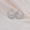 Inside Crystal Metal Mesh Hoop Earrings for Women Wedding Party European Vintage Round Statement Dangle Earrings Jewelry