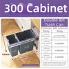 30/40L Kitchen Embedded Trash Bin Large Capacity Pull-Out Tray Under Sink Trash Can With Lid Drawer-Type Trash Can Space Saving