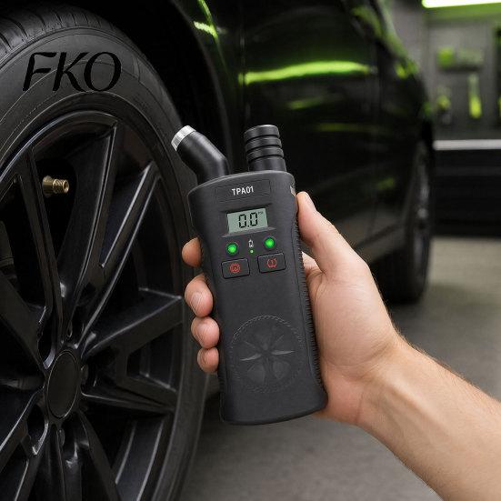 2 In 1 Tire Pressure Gauge in Gauge, Digital Sensor Reset Tool for 433 MHz, Garage Compatible 0-150 PSI Car Motorcycle Tester, Auto Shut