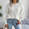 Women Casual Lantern Long Sleeve Knitted Pullovers and Sweaters Autumn Winter