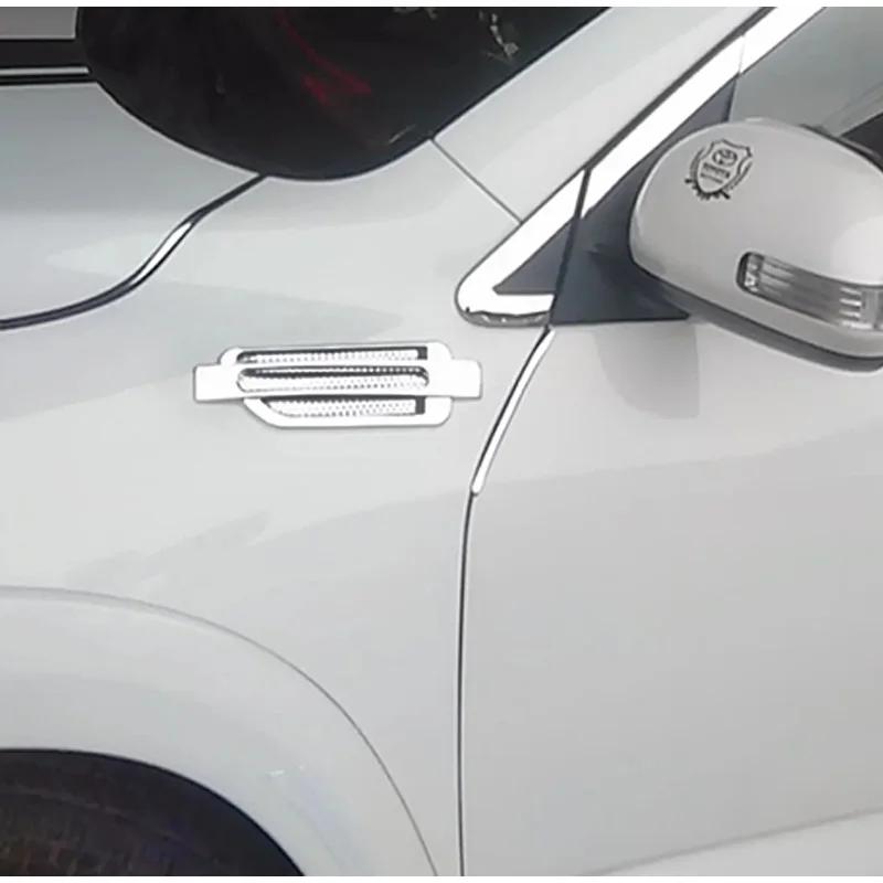 1Pair Car Hood Side Vent Air Flow Spoiler Racing Intake Grille Trim Duct Chrome Black Sticker Exterior Accessories Decorative