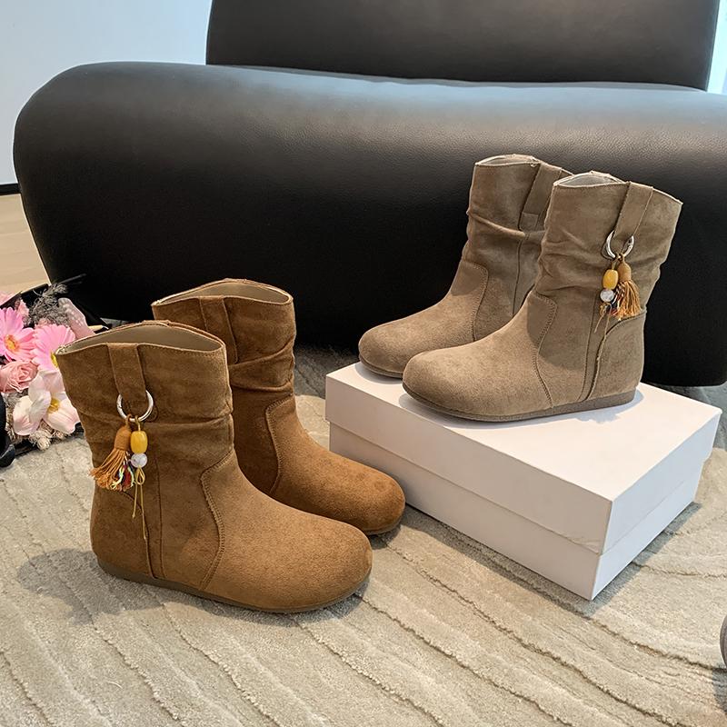 Fashion National Style Retro Short Boots for Women 2025 Autumn New Style Short Boots