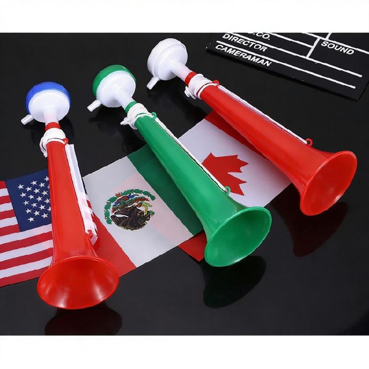 4Pcs/pack Festive Cheering Horns Soccer Event Flag Exciting Addition Toy for Sports Or Birthday Party Sports Game