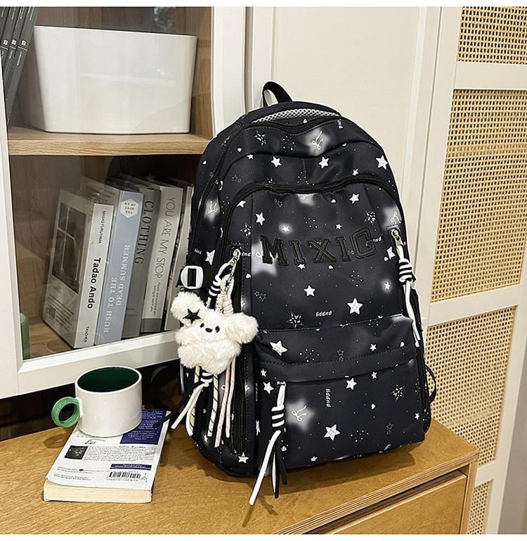 Starry Night Girl Backpack With Nylon For School And Education