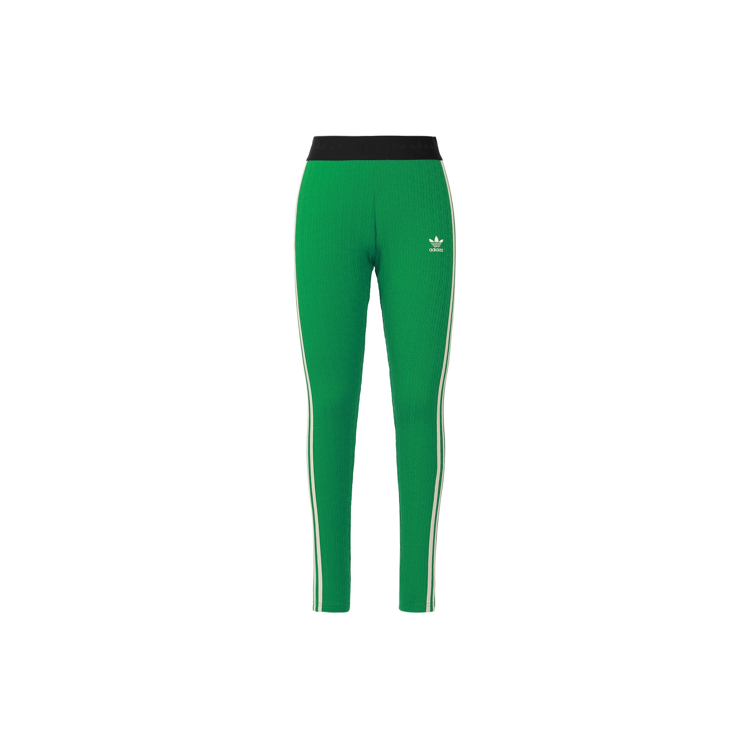 (WMNS) adidas Adicolor 70s Knit Leggings Green Women s IK7847 S