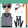 Versatile Grandpa Hairpiece Set With Elegant Vest Available In Various Shades For Any Skin Tone