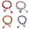 2026 Iridescent Butterfly Bracelet - Colorful 10mm Beads, Color-block Design, Cross-border Gift