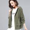 Damen Locker gestrickter Kapuzen-Kurzmantel für Herbst und Winter