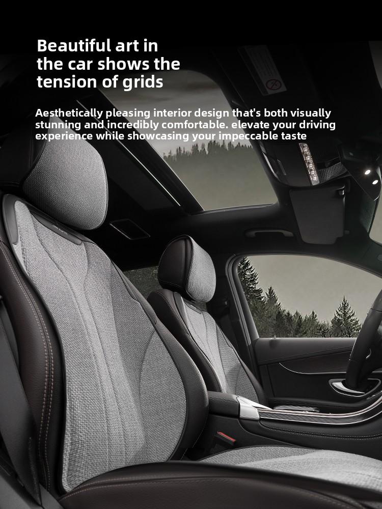 Coprisedile Auto Universale Quattro Stagioni Lino Traspirante Antiscivolo Coperture per Sedili Auto Copertura Protezione Sedili Auto Coperture