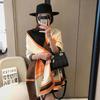 Winter imitation cashmere bag horse beige scarf sweet jacquard medium long shawl neck protector