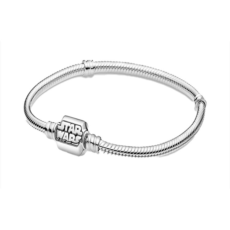 Pandora Moments Star Wars Snake Chain 925 Silver Bracelet Unisex bracelet 599254C00 Box,19