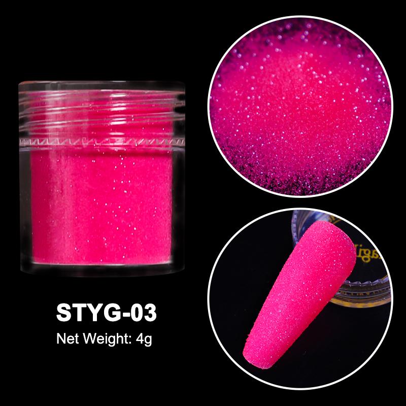 3,5g Paillettes Iridescentes Sucre pour Ongles Coloré Candy Coat Poudre Pigment Pour Manucure Effet Sucre Poussière Brillante Décorations Nail Art