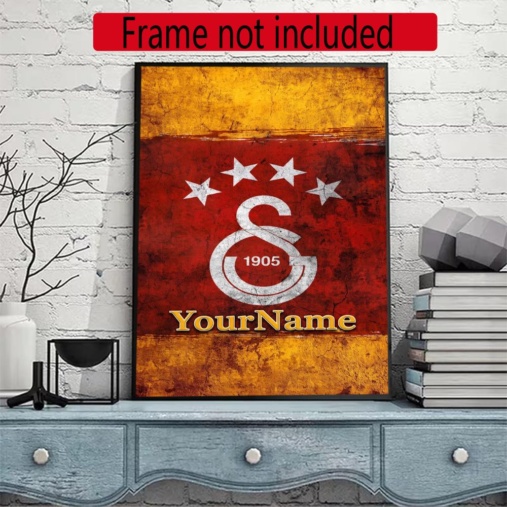 Galatasaray Personalized Name Round Diamond Painting Kit Diamond Embroidery Painting Rhinestones Mosaic Frameless Handwork Decoration Arts