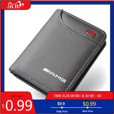 GLC GLB Fashion Leisure PU Car Mini Wallet Lightweight Wallet Accessories For Mercedes Benz AMG W204 W205 W203 W211 W212 W213 W
