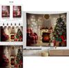 Weihnachts Kamin Hintergrundbanner mit Polyesterstoff für Feiertags-Partydeko