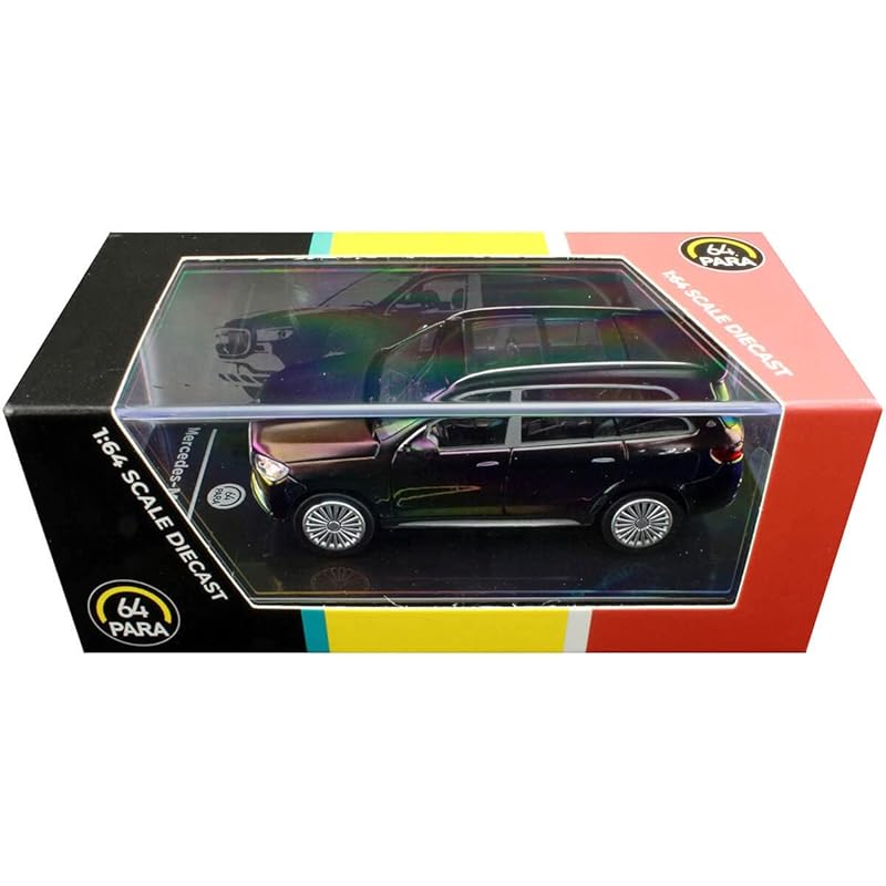 JADI Mercedes-Maybach GLS Obsidian Black/Rubellite Red LHD 1/64 Scale Model PA55304