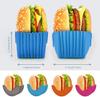 Reusable Burger Holder Silicone Shelf Hamburger Tools Fixed Rack Holder Storage Kitchen Organizer Box Kitchen Accessories