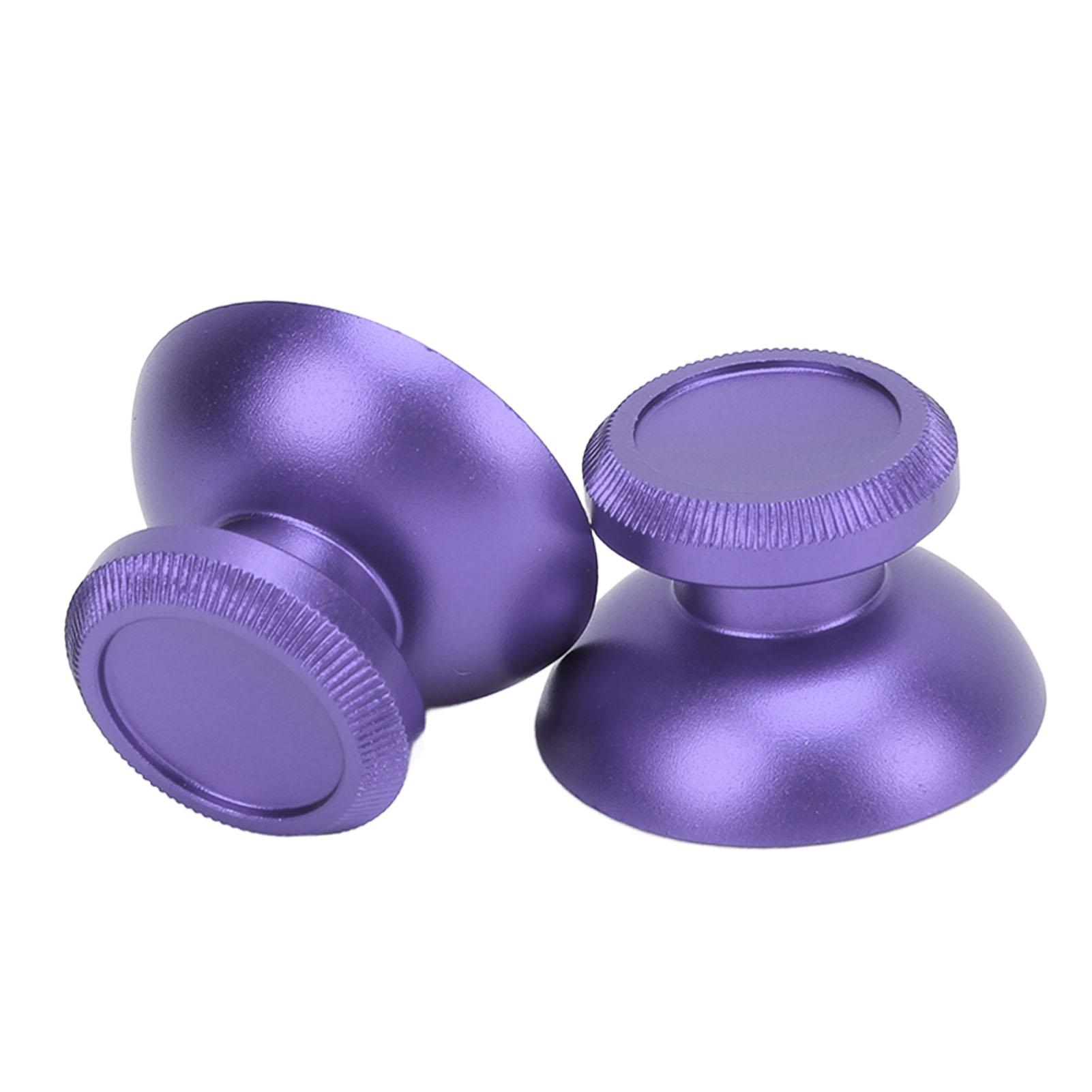 

2 шт. Колпачки для стиков из алюминиевого сплава, накладки на джойстики для большого пальца, сменные аксессуары для игровой консоли фиолетовый