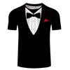 Fashion Men's T-shirts 3d Print Suit And Tie Pattern Plain Short Sleeved T-shirt For Men's Clothing High Street Streetwear Tops