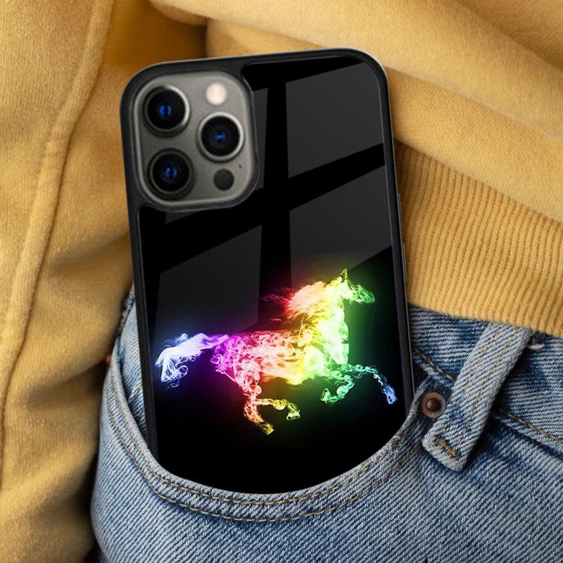 Horse animal painting Soft Phone Case for iPhone 17 Air 16e Pro max 15 Pro 13 14 Plus 11 12 MagSafe Magnetic Coque