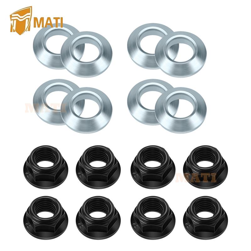 MATI 8pcs M10x1.25 Lug Nuts Flat Tapered for Yamaha Banshee 350 Raptor 350 Warrior 350 Grizzly 600 Raptor 660R for Honda ATC200X