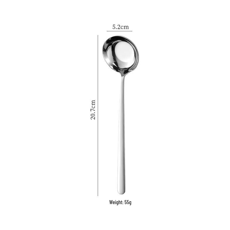 

Zhishi 316 Stainless Steel Flat Bottom Round Spoon Set