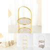 Multilayer Food Tray Organizer With Gold Finish For Home And Gift Use