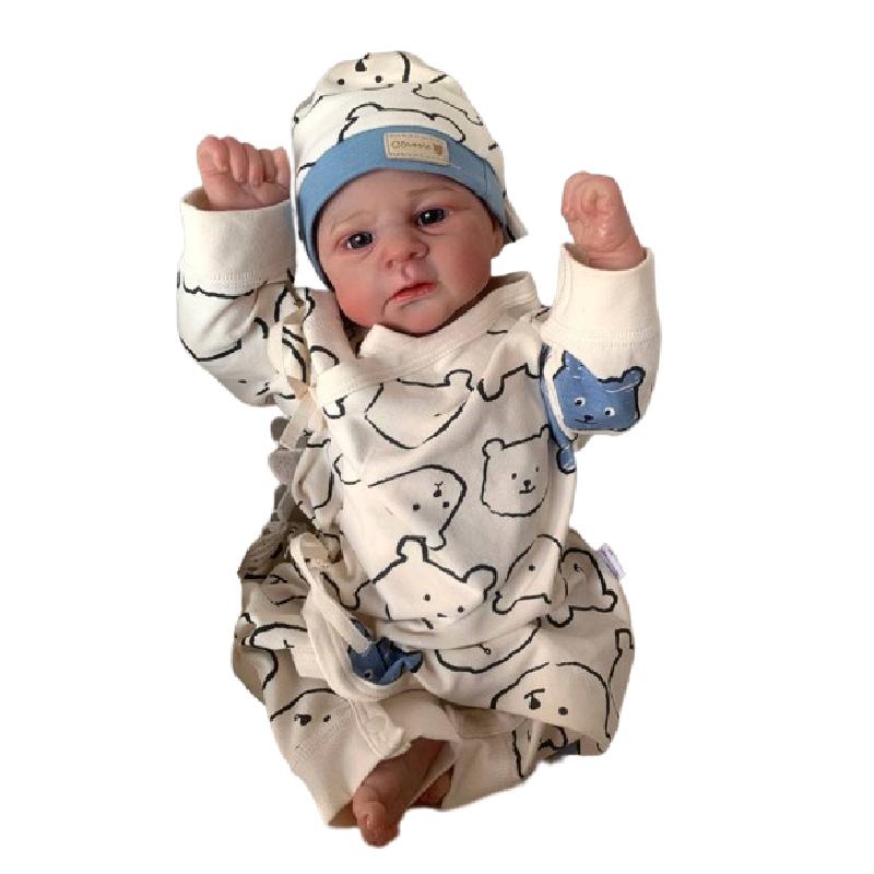 Simulation 49cm Reborn Doll Baby Bath Companion Real Life Toys Lifelike Gift Kid
