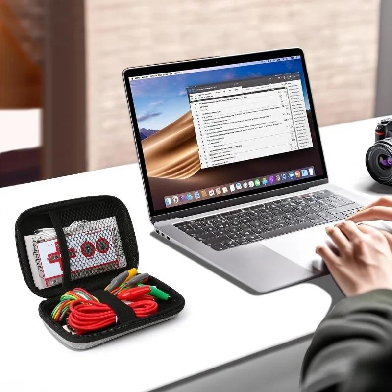 Mini Grey Digital Storage Bag Hard EVA Case Portable Electronics Organizer for USB Cable Charger U Stick Travel Accessories