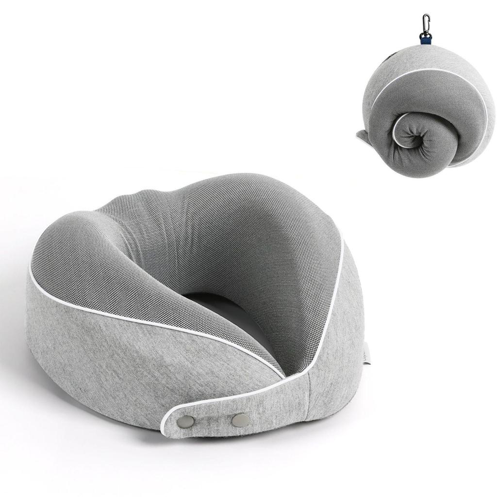 Compact U-shaped Memory Foam Travel Pillow with Neck Support