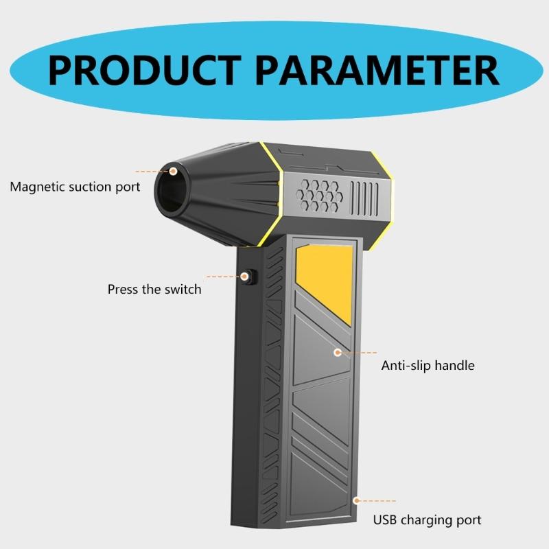 Car Blower Air Blasters Handheld Compressed Duster 3 Speed Modes for Multitask 130000rpm Rechargeable