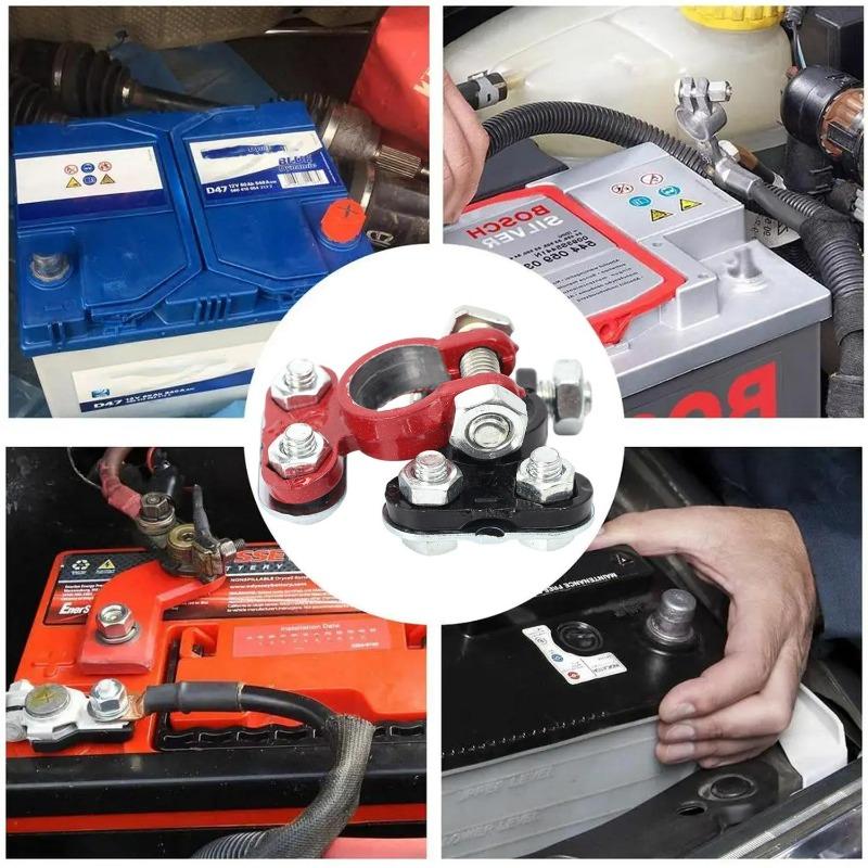 2Pcs Car Battery Terminal Connectors Car Battery Terminal Positive Negative Battery Connectors for RV Accessories Automotive