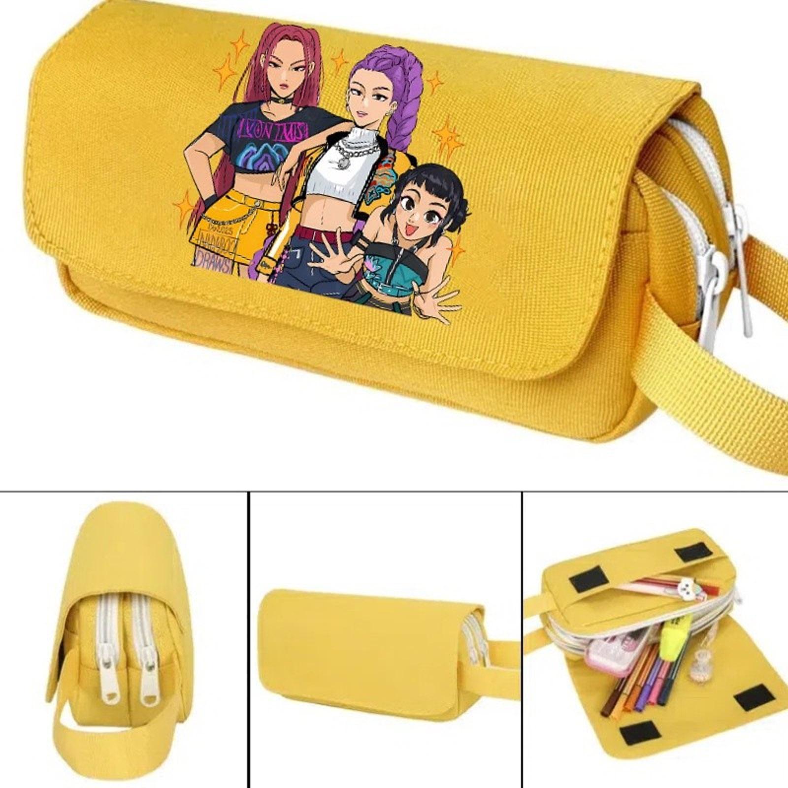 

Witch Hunters Cartoon Print Large Capacity Double-Layer Portable Pencil Bag For Primary And Secondary School Students One Size