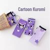 Kuromi Kids' Breathable Knee-High Socks - Cute Cartoon Design for Spring & Autumn