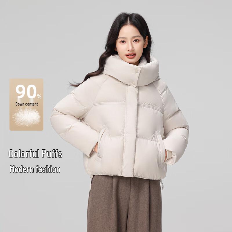 

SNOWFLYING Women s Short Collarless Down Jacket XL