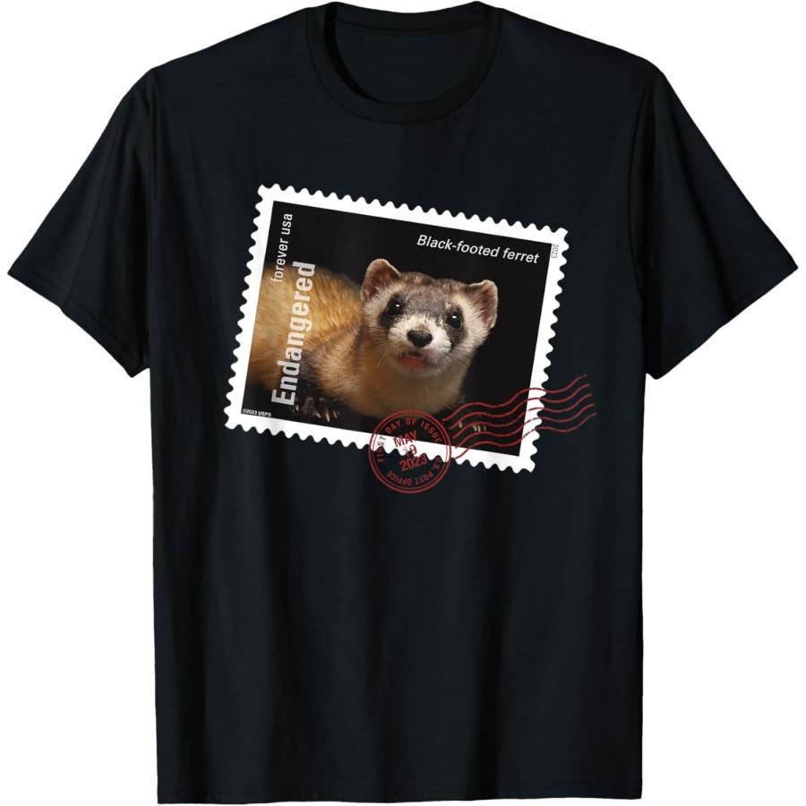 USPS Endangered Species Black-footed Ferret Postmark T-Shirt XXXXXL разноцветный