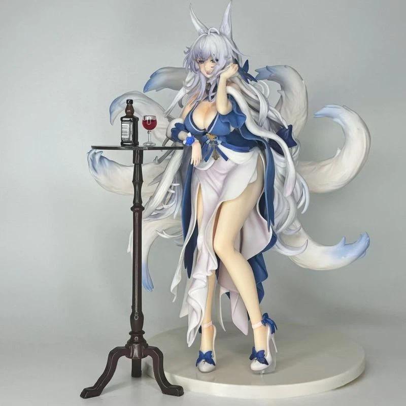 Blue Archive Shinano Obscure Moon Ten Nights Dress Gk Figure Pvc Abs 28.5cm Anime Girl Model Statue Desktop Decor For Collectors