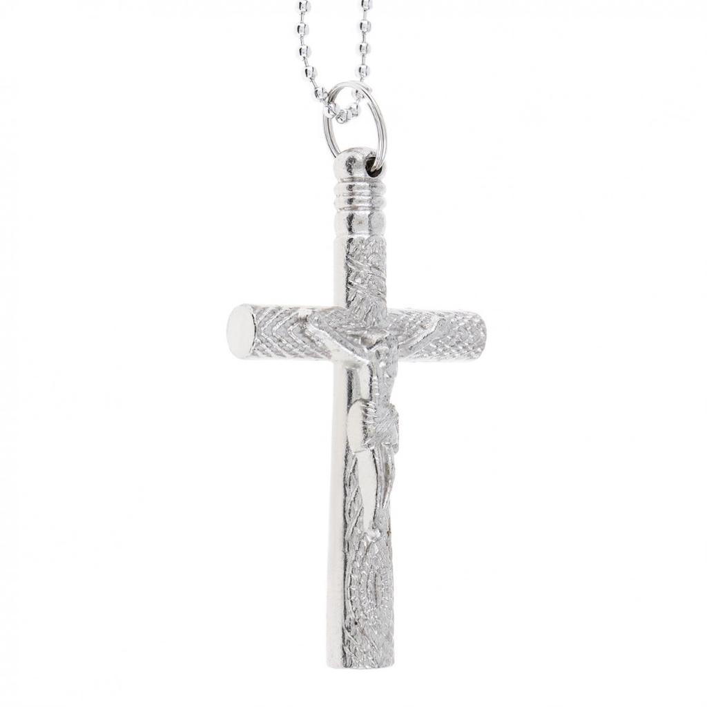 Durable Silver Cross Drum Key Necklace Jazz Drum Wrench for Drum Head Tuning