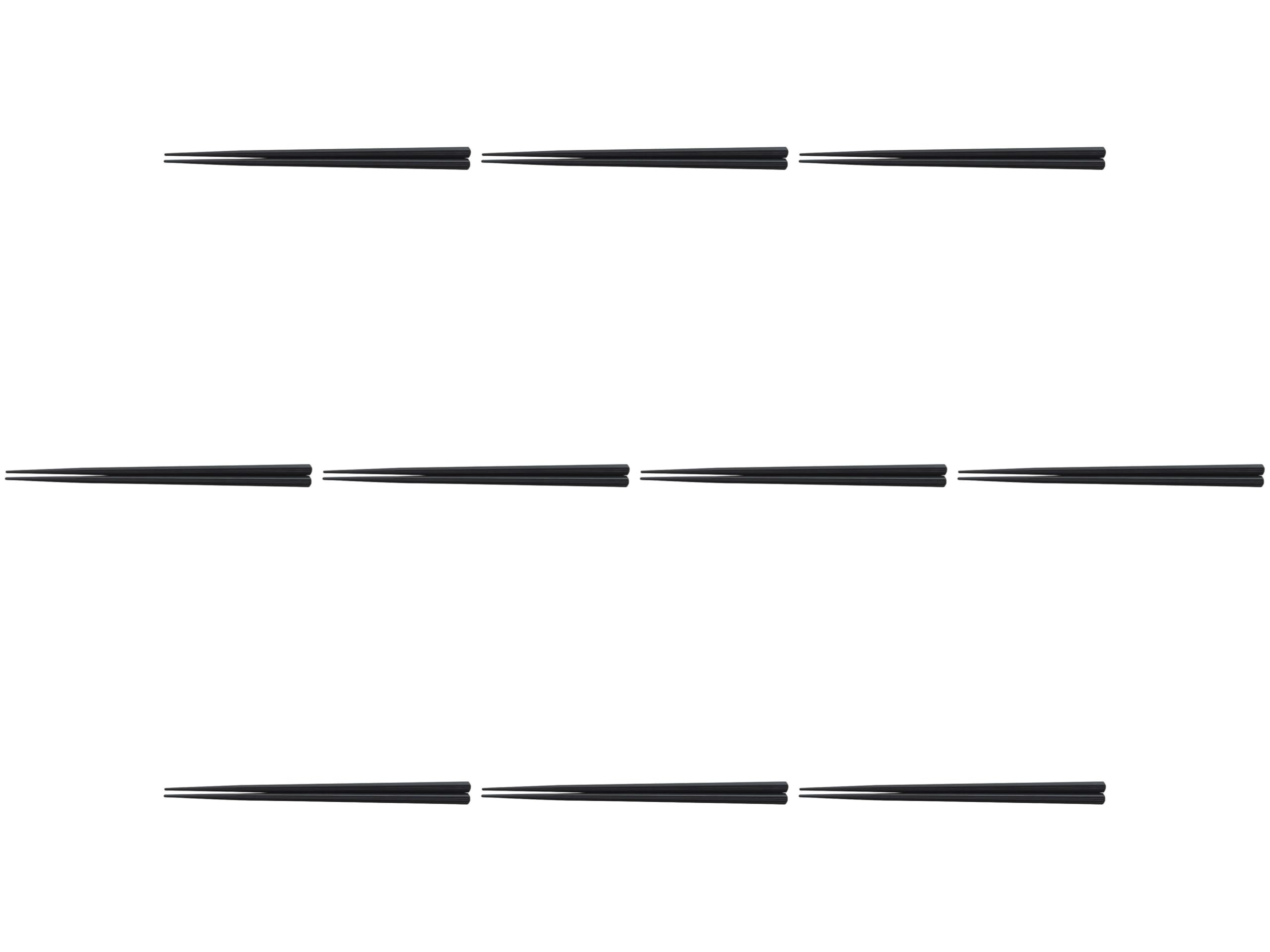 

Set of 10 Striated Hexagonal Black OM x x PBT Made in Setomonohonpo Chopsticks, 21cm, [21 0.8 0.8cm] Chopsticks, Resin, China, чёрный