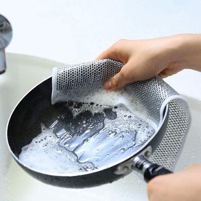 5/10 buc. Cârpe de spălat vase din sârmă multifuncțională Provetă de vase reutilizabilă, care economisește spațiu, cu sârmă, fără zgârieturi, curățare tigăi