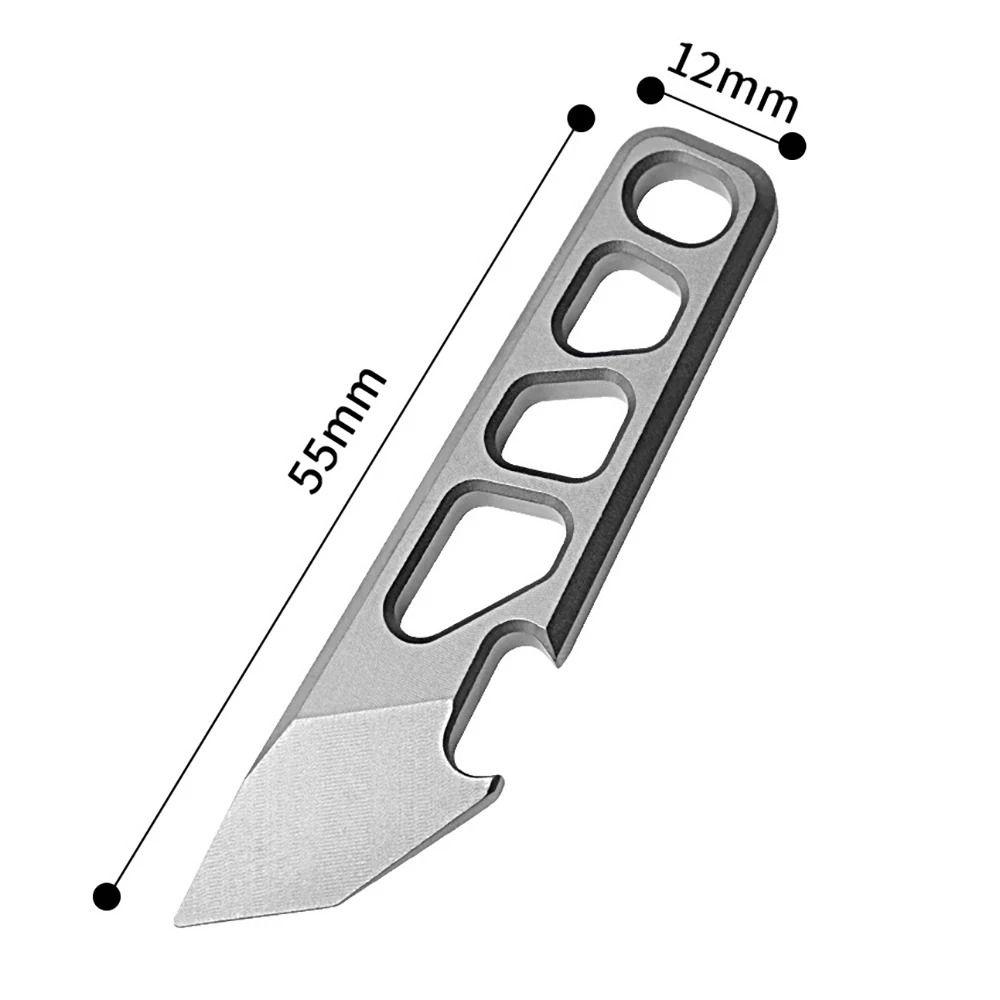 55mm Bottle Opener Multipurpose Keychain Pendant Wrench Mini Pry Bar Key Holder